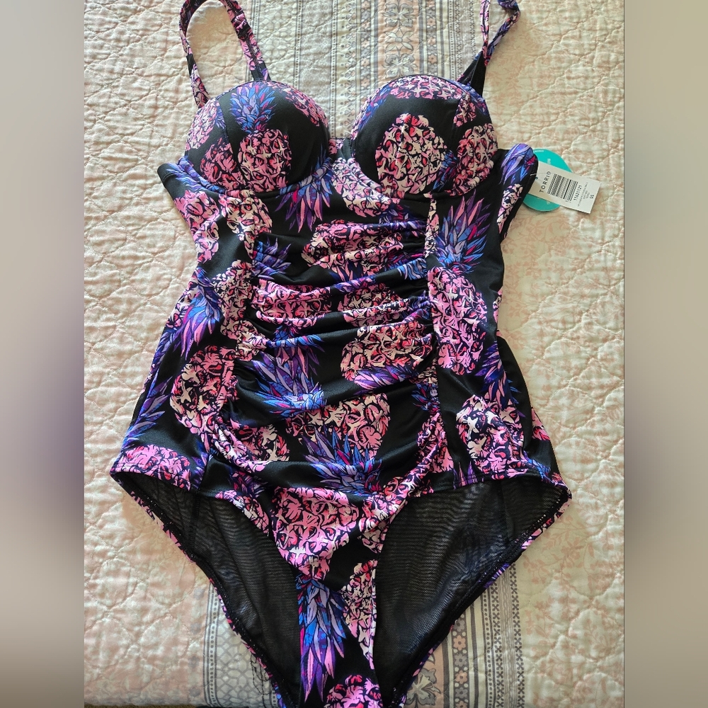 Torrid Vibrant Floral Swimsuit